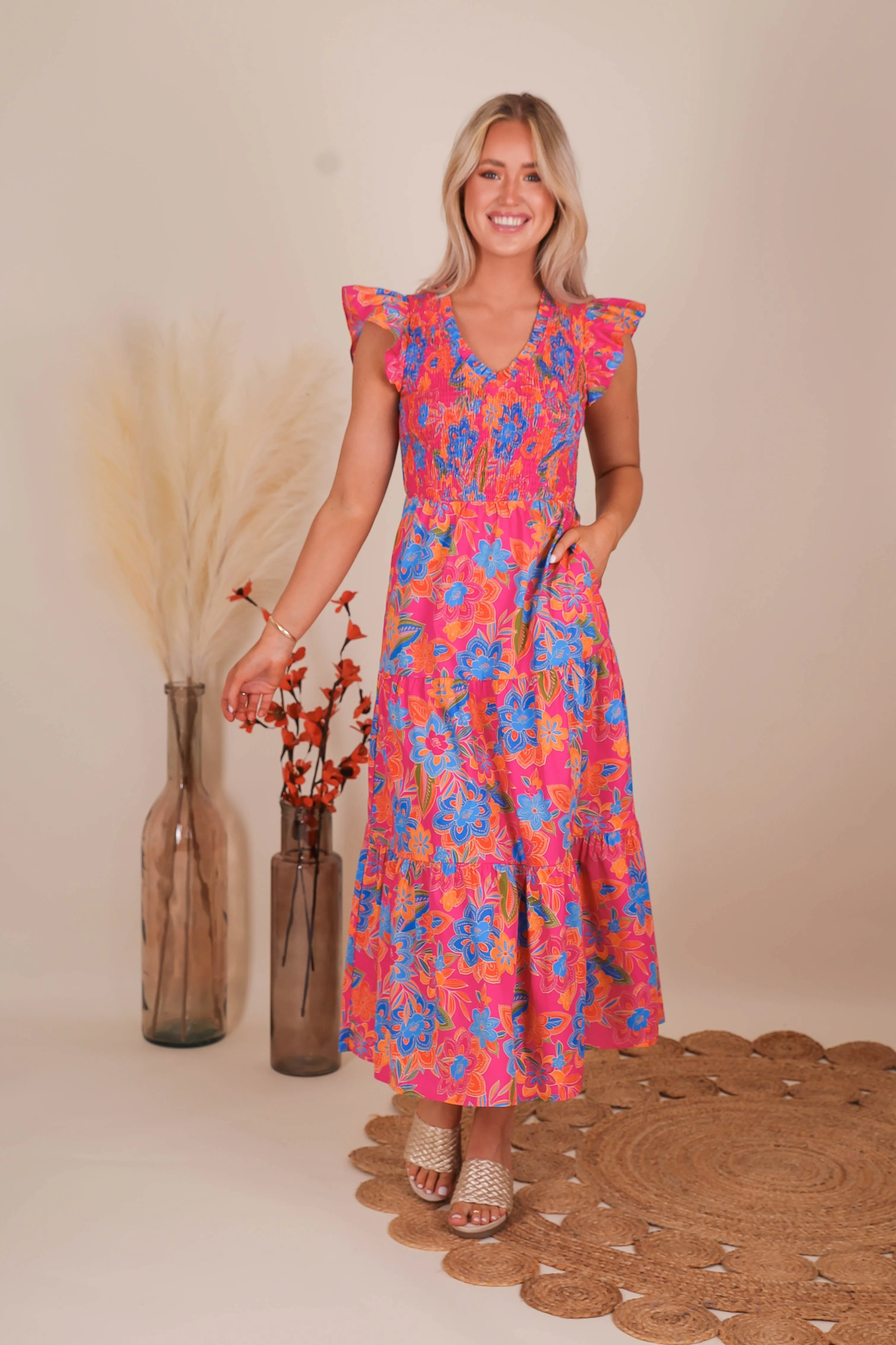 Versatile Edge Cool Drape RESTOCK: It's No Surprise Dress-Floral