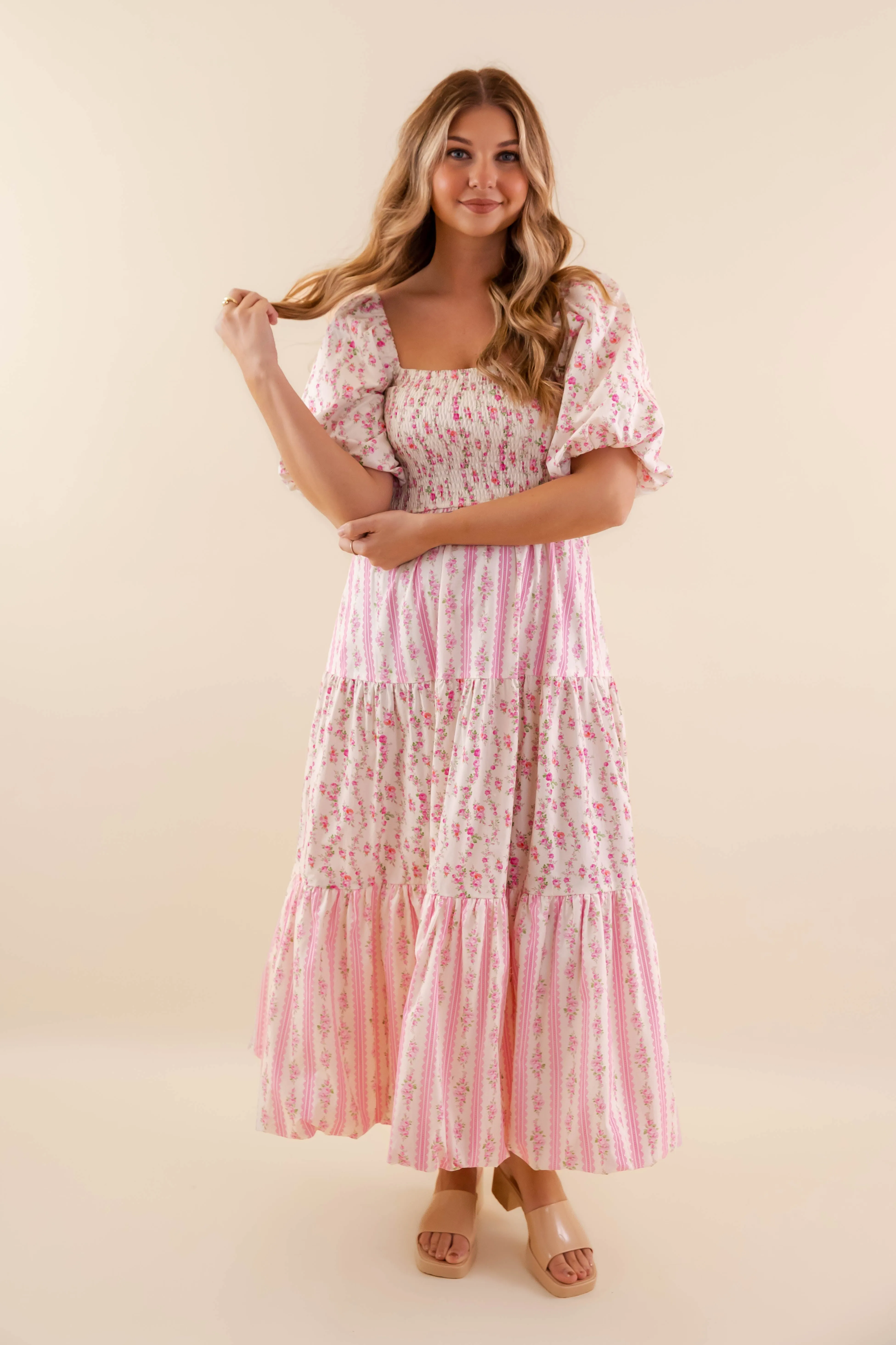 Relaxed-fit gown RESTOCK: Nothing Is By Chance Maxi Dress-Pink