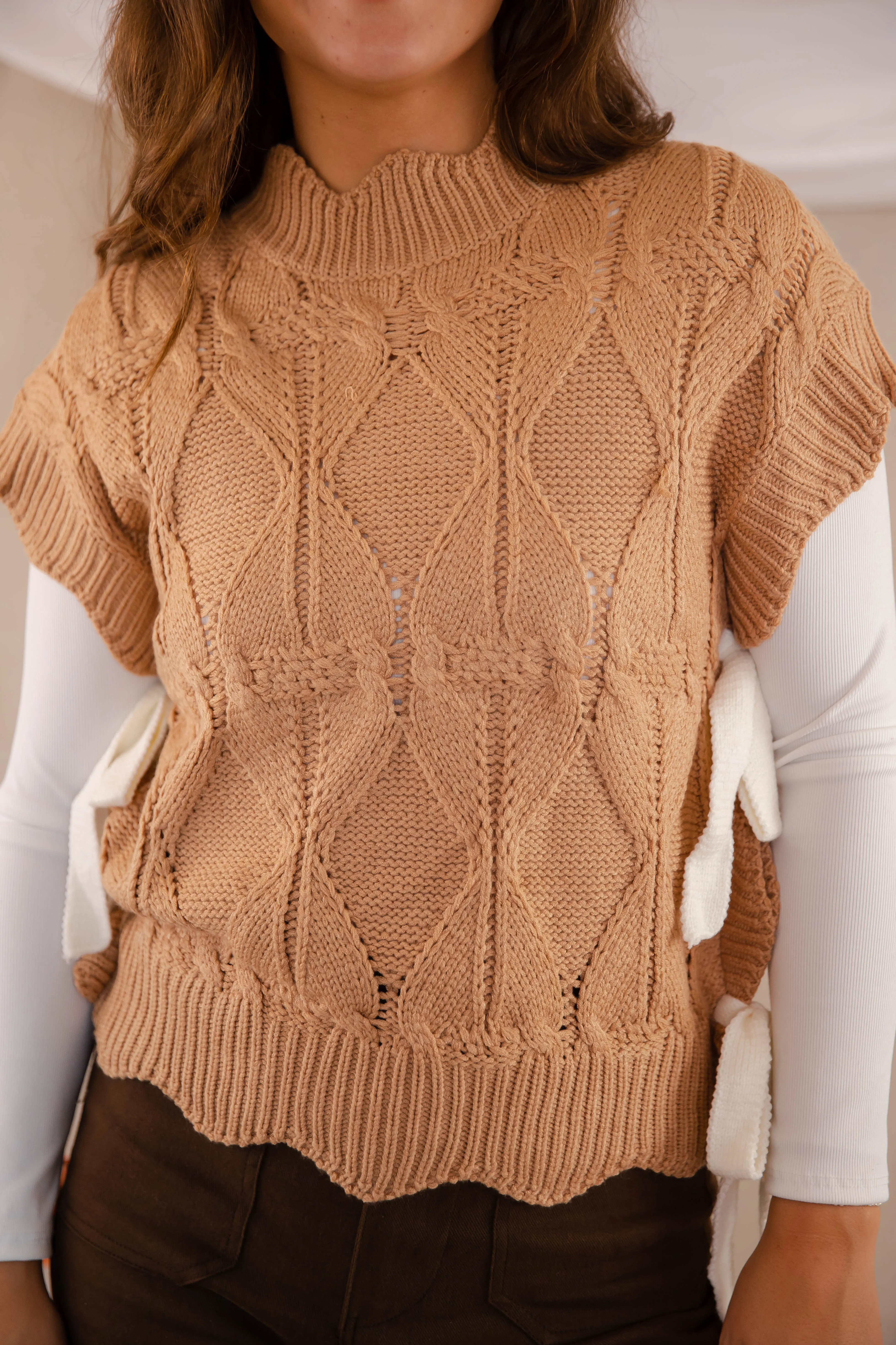 Versatile Fit RESTOCK: Please and Thank You Sweater Vest-Mocha