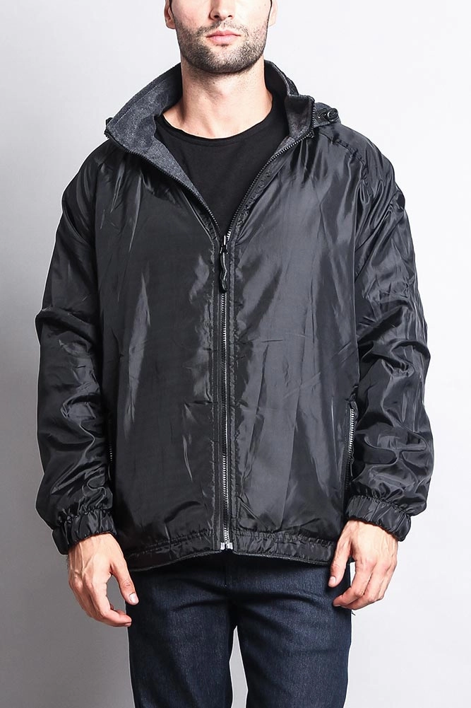Cold Resist Reversible Windbreaker Hooded Jacket