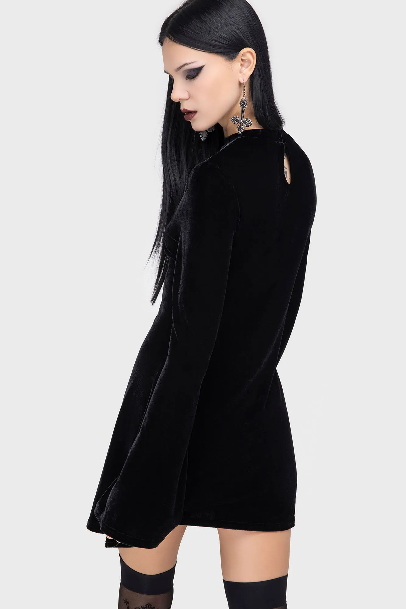 Serenade Of Shadows Mini Dress polka-dot