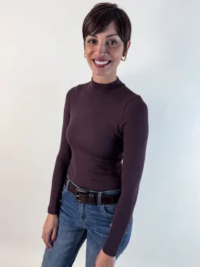 Ronan Mock Neck Long Sleeve Top Washable Comfort Seeker