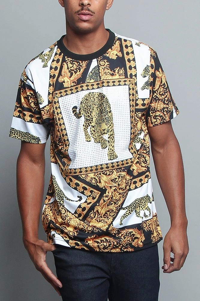 Royal Leopard T-Shirt TaglessComfort AllClimateAdaptive