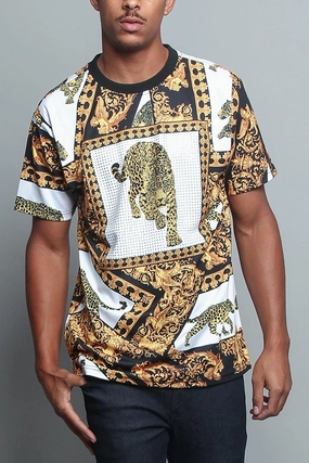 Royal Leopard T-Shirt TaglessComfort AllClimateAdaptive