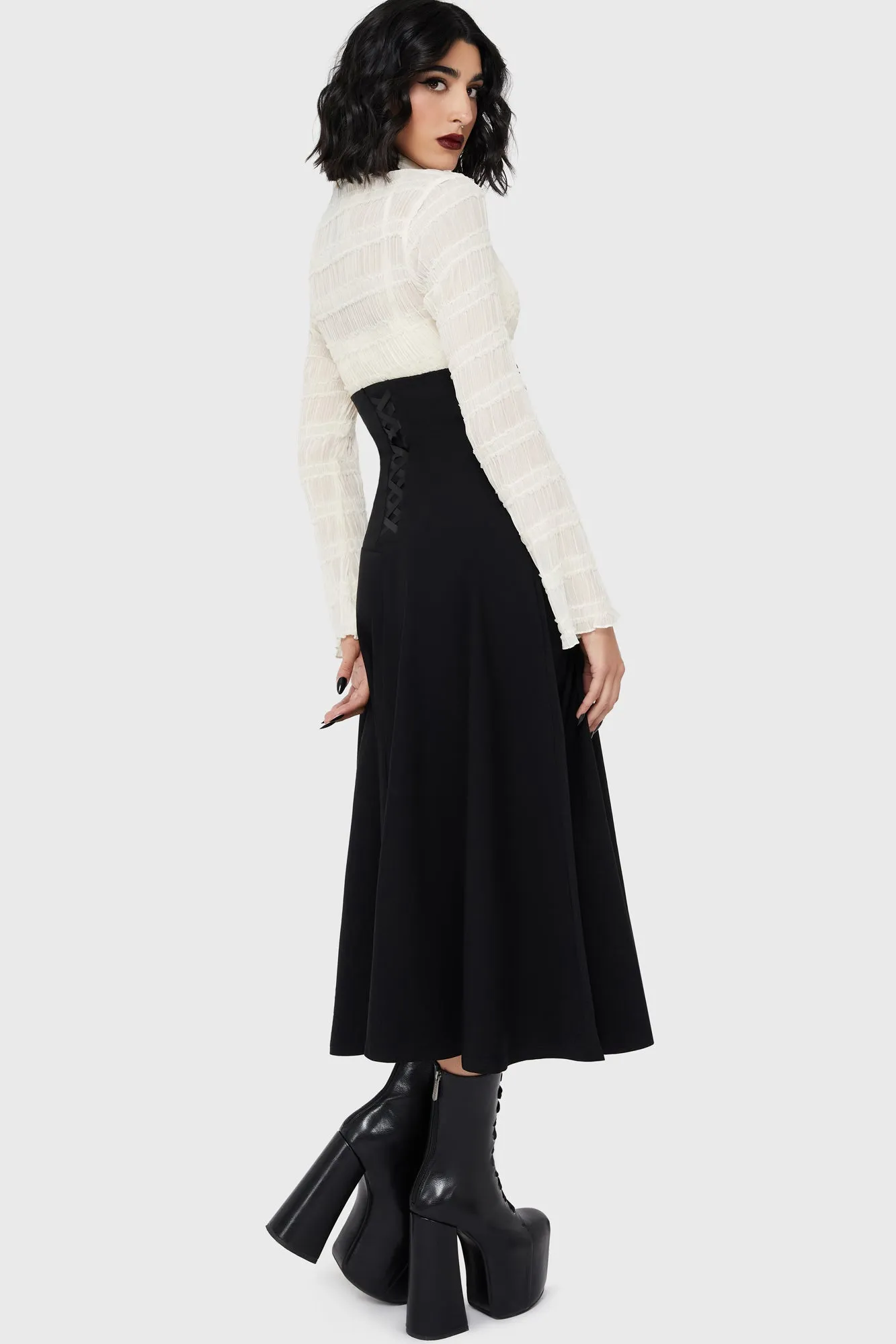 Sable Hex Skirt Crisp Fit