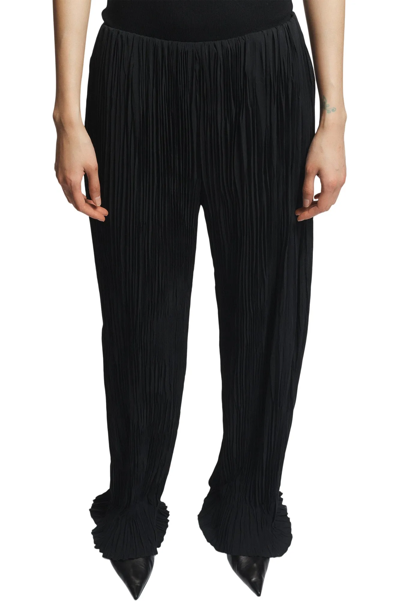 Easy Fit Saint Art Hendrix Pleated Pant in Black