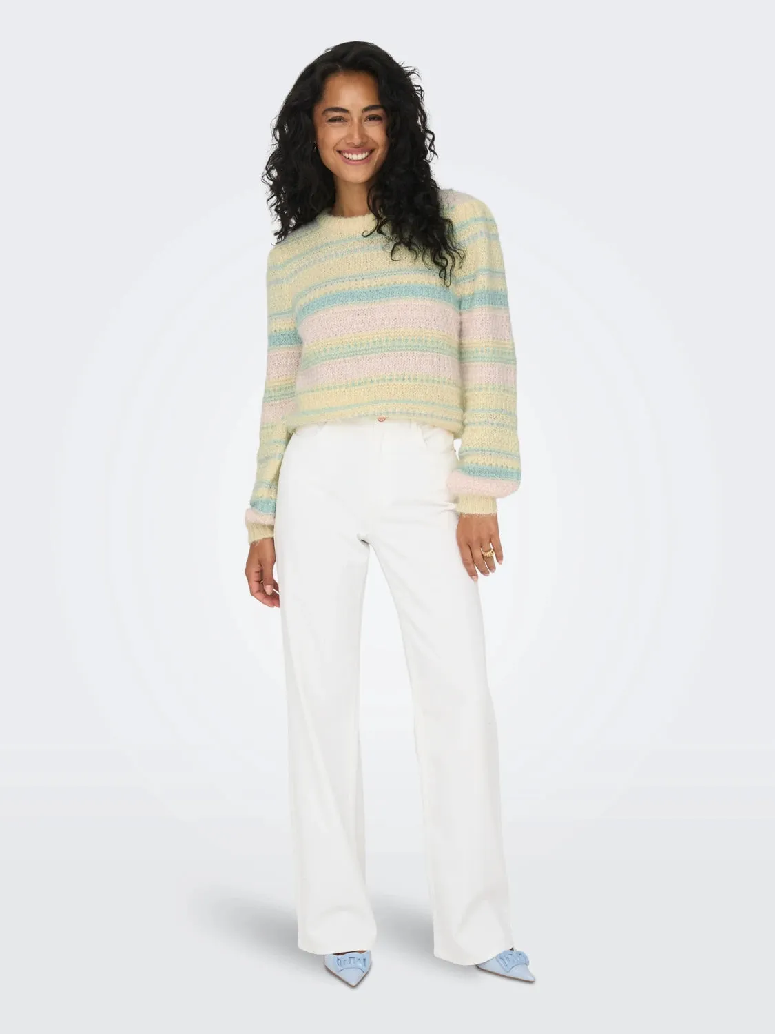 Comfort Stretch Fit Sandra Life Striped Sweater