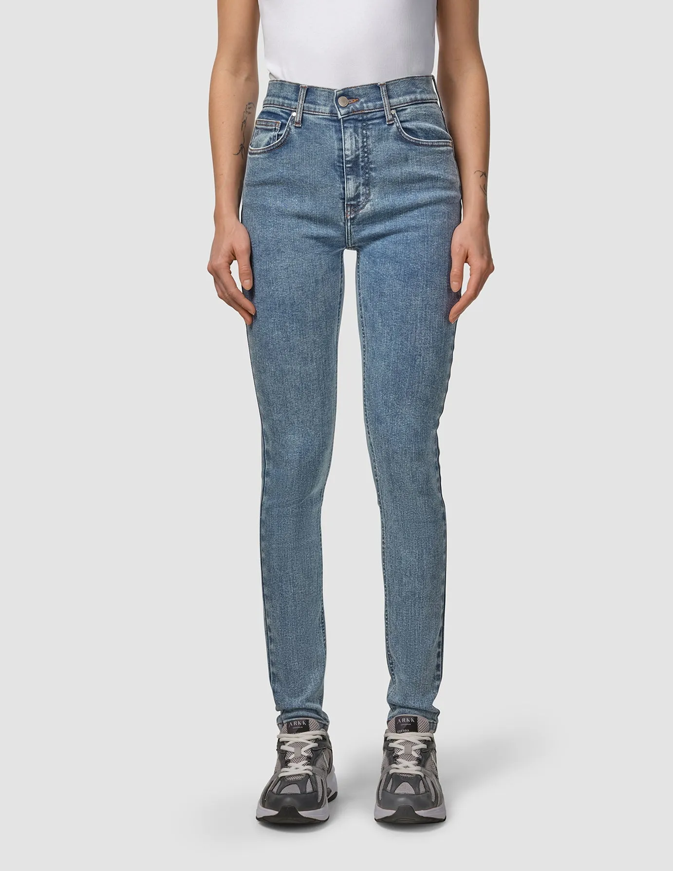 Stylish Comfort Slim Fit Design Sculpt Jeans Slim Snow Blue Wash