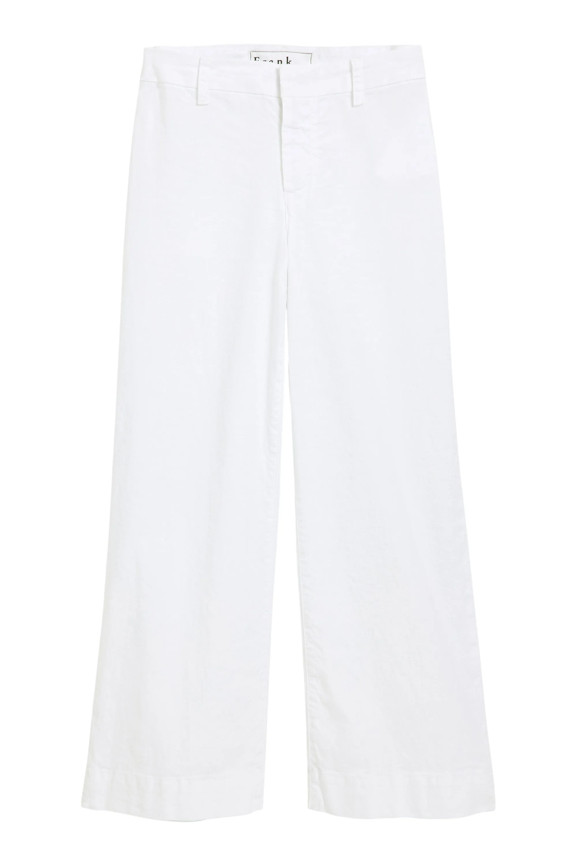 Low Profile Fasteners Frank & Eileen Wexford Trouser in White Linen