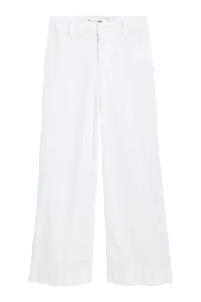 Low Profile Fasteners Frank & Eileen Wexford Trouser in White Linen