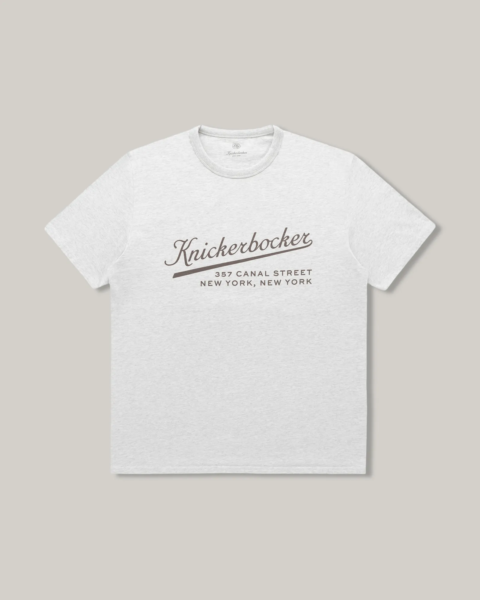 Fashion Layering Relaxed Vibes KNICKERBOCKER STADIUM HEAVYWEIGHT T-SHIRT - OAT GREY