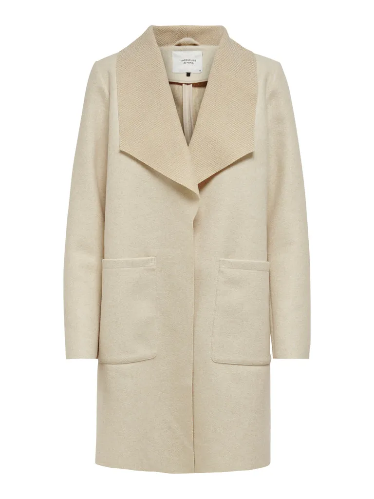 Hooded Attachment Textured Finish Sanna Drapy Carcoat