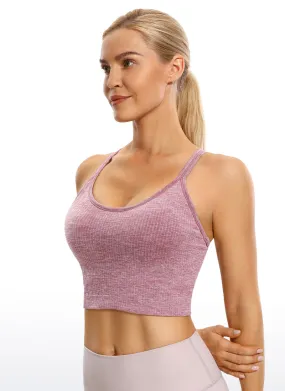 High Neck Crease-resistant Seamless Longline Bra Y-back