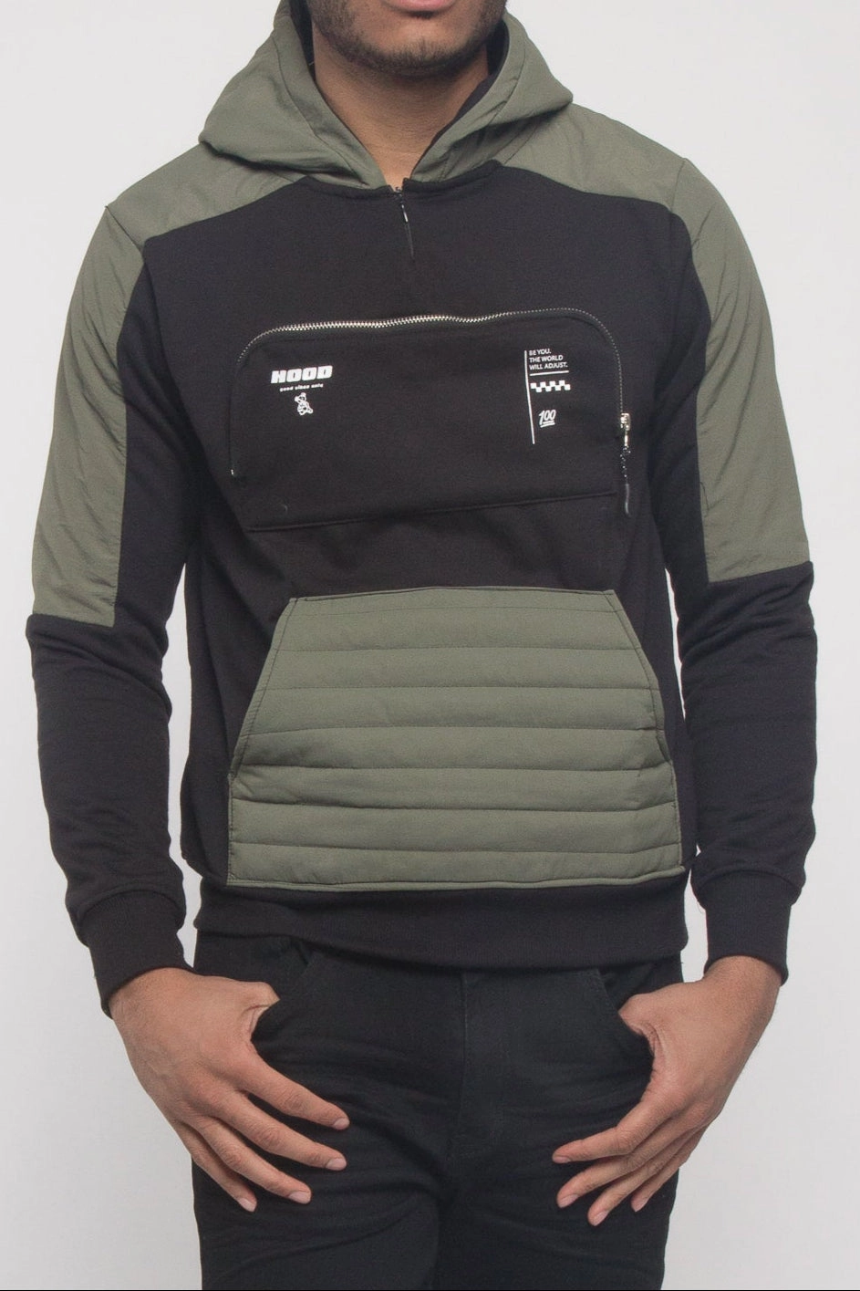 Fire Retardant Treated Fabric Fleece Kangaroo Pocket Hoodie