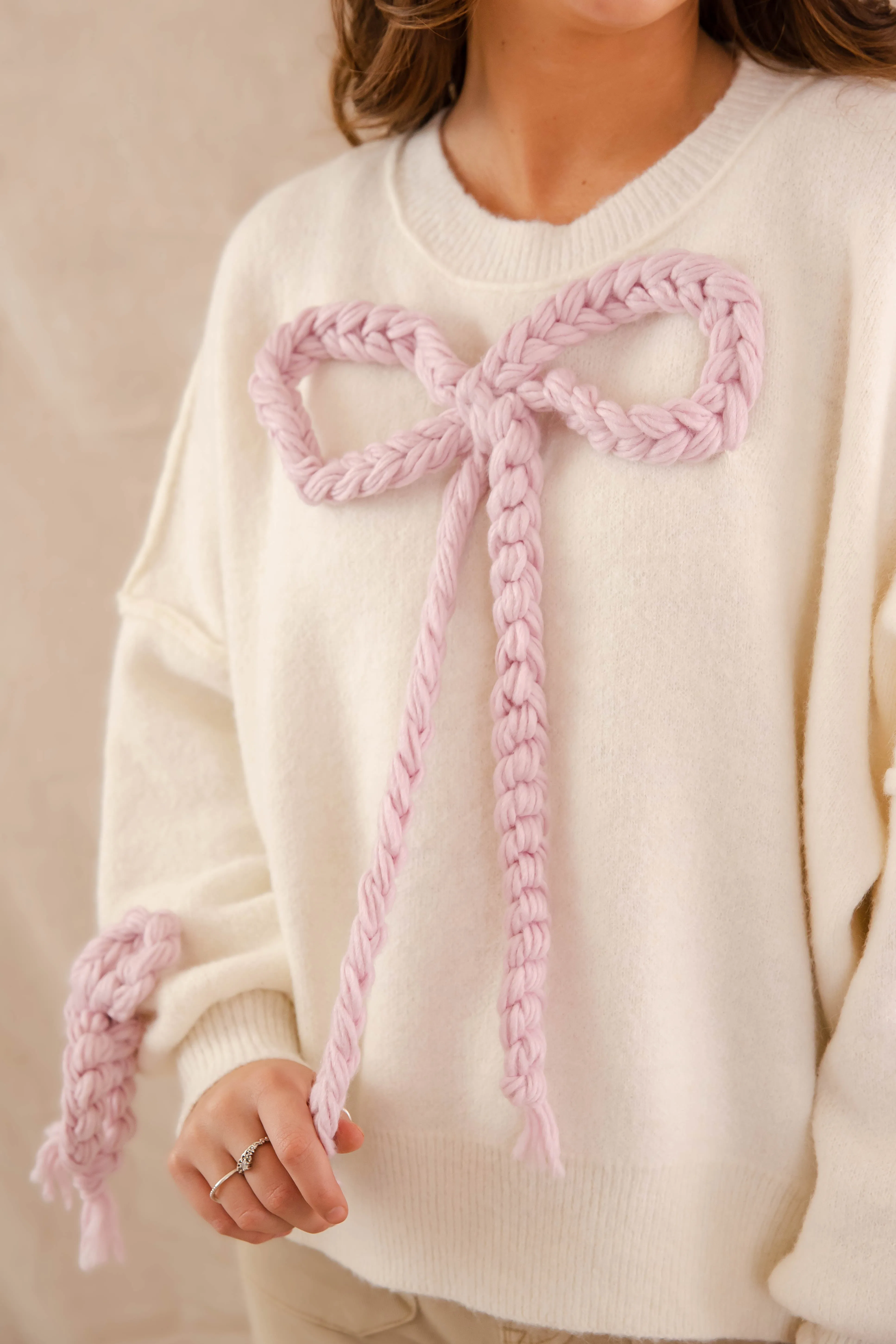 Searching For A Cowboy Sweater-Ivory Stretch Fit