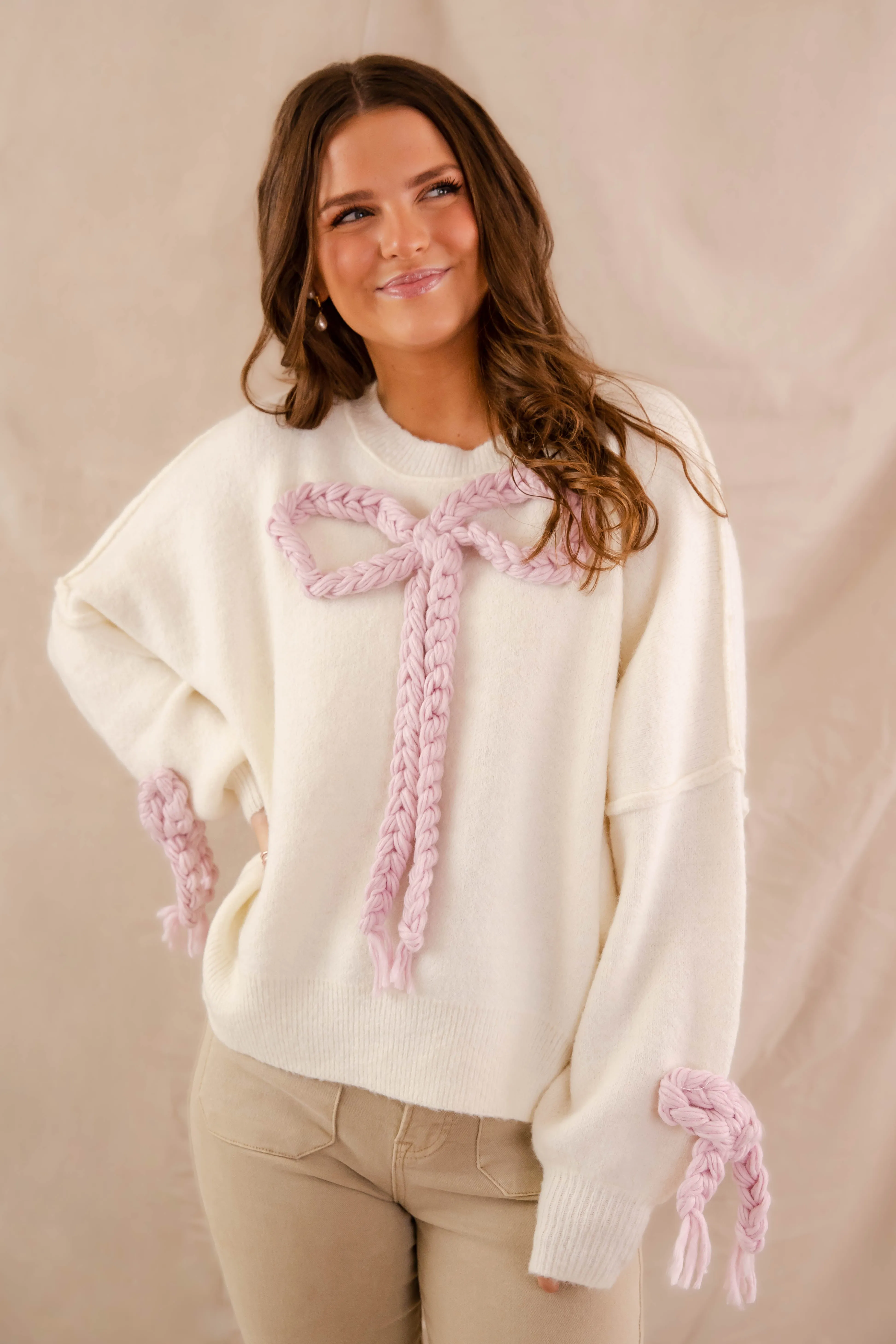 Elegant Comfort Outdoor Vibe Searching For A Cowboy Sweater-Ivory