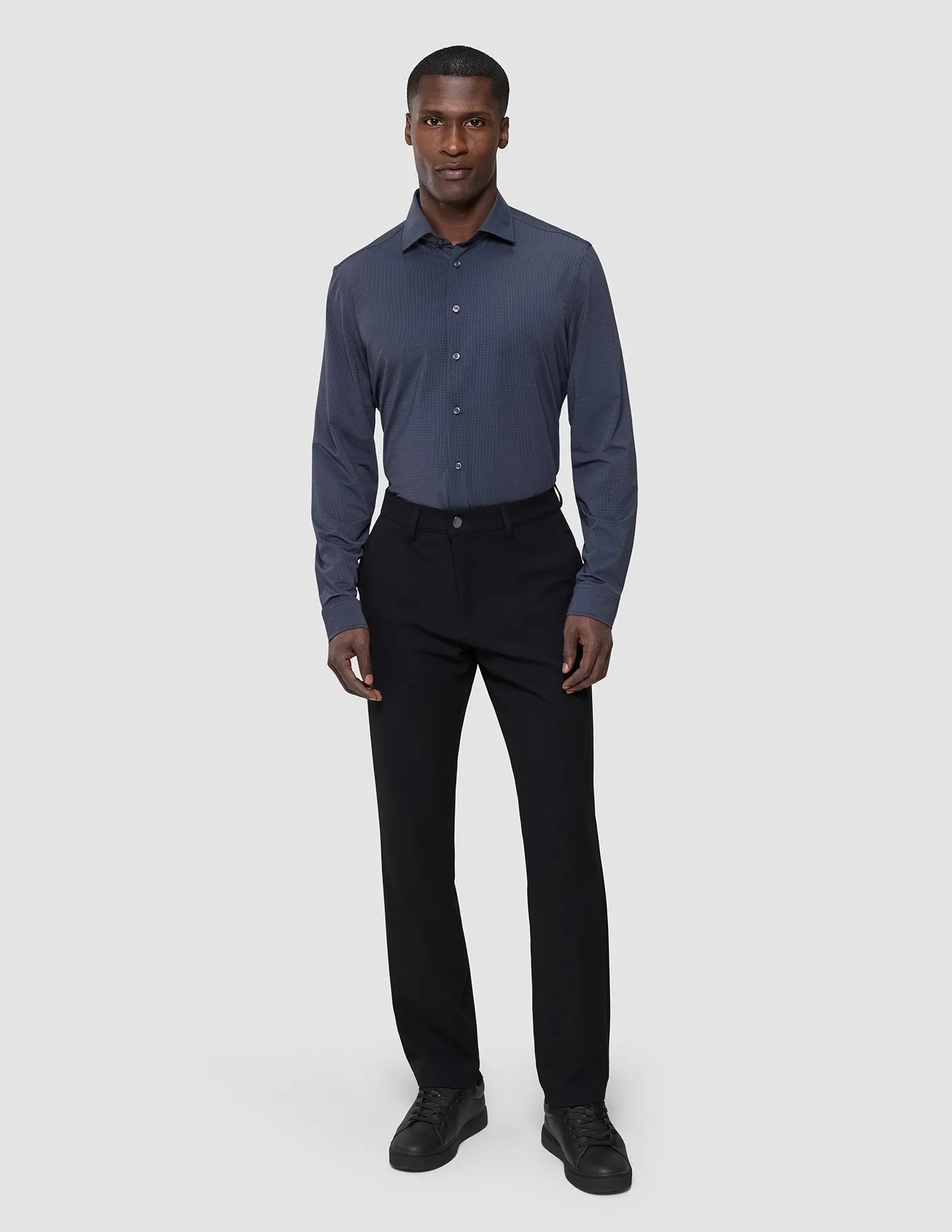 decorative element Travel Shirt Dark Navy Slim