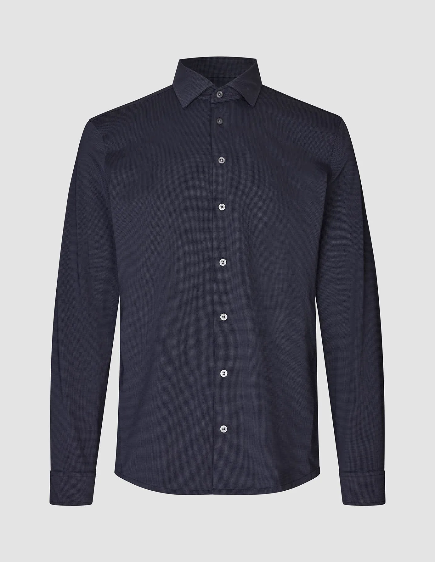 Low Maintenance garden party Travel Shirt Dark Navy Slim