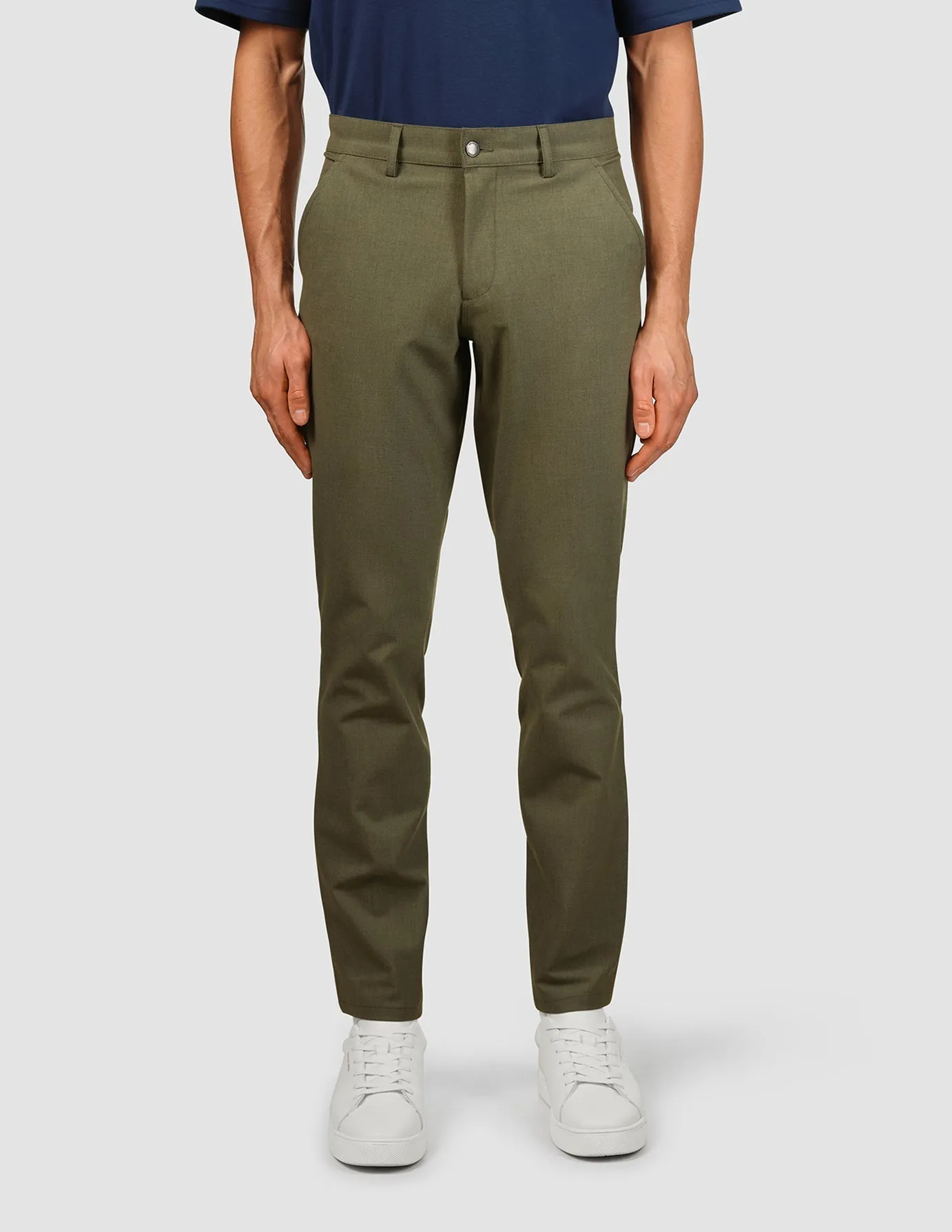 Commuter Fit Essential Pants Regular Remote Green Melange