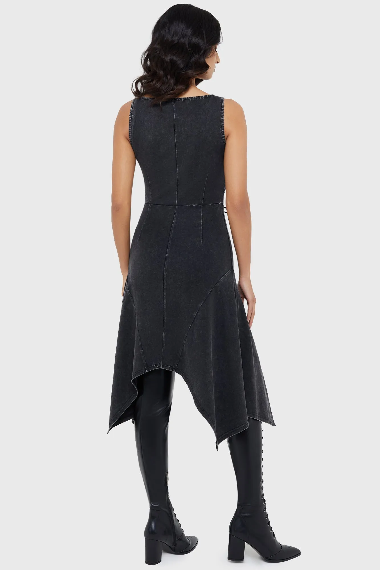 Buckle-Detail Fine Details Shadow Claw Dress