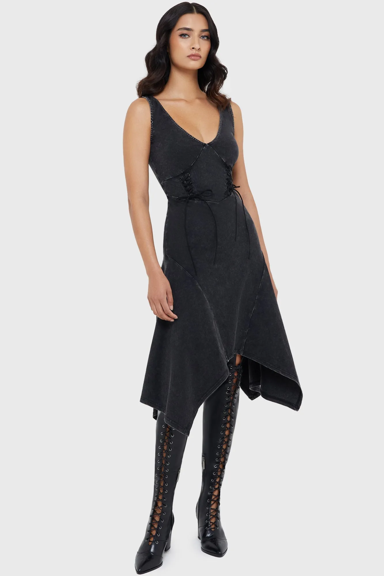 Midi-Length Smart Comfort Shadow Claw Dress
