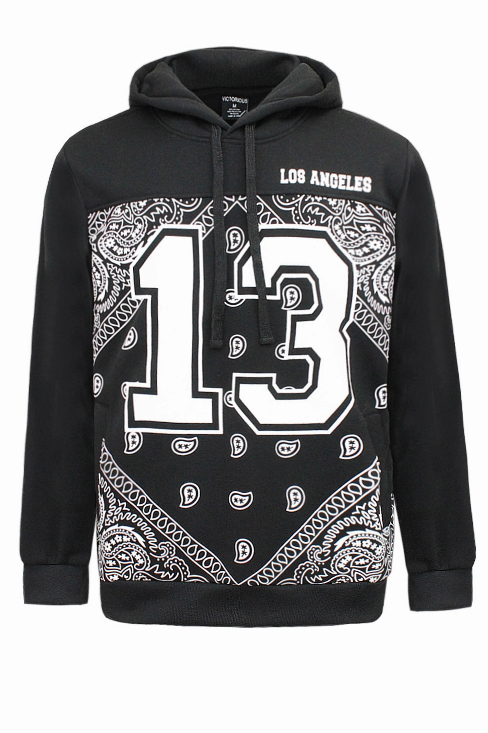Men's Essential #13 Los Angeles Paisley Bandana Hoodie All Season Performance Weave