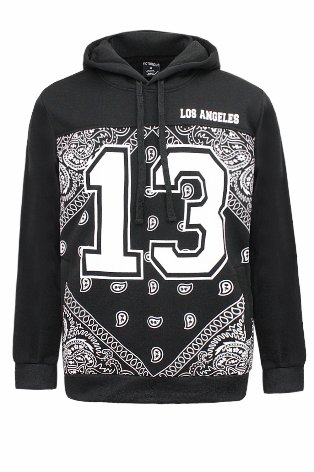 OdorControl Treatment Secure Chest Pocket Men's Essential #13 Los Angeles Paisley Bandana Hoodie