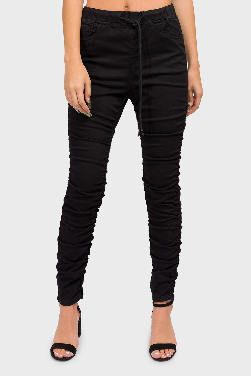 Reversible design Shirred Leg Fitted Joggers