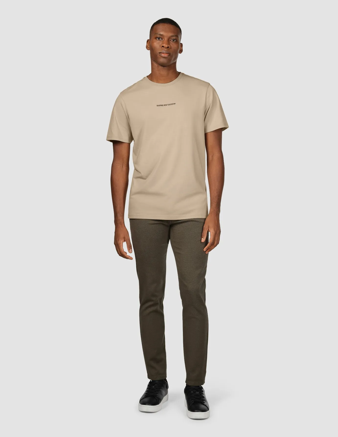 Wrinkle Resistant Texture Supima Autograph T-shirt Sahara