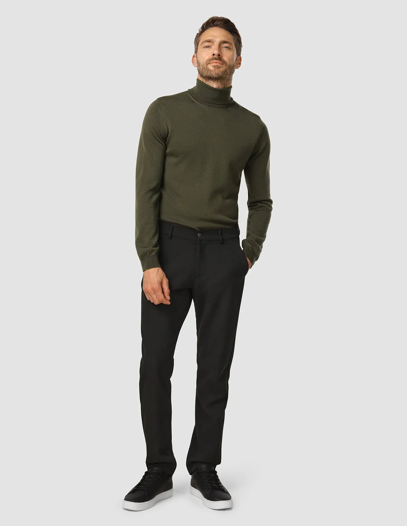 Heavy Edition Pants Regular Black Melange 2.0 Wide-leg cut