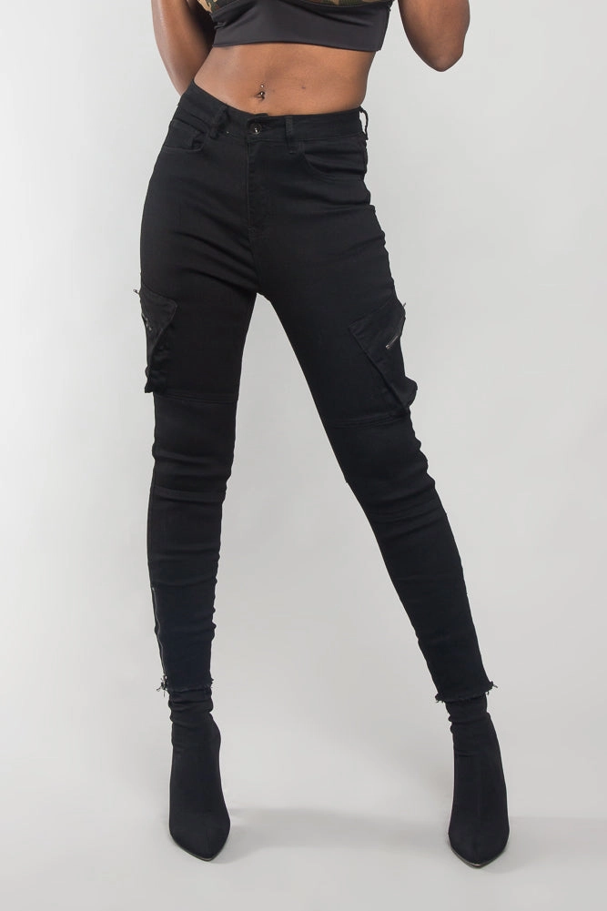 Skinny Cargo Pants Cozy Stretch Dynamic Flex Panels