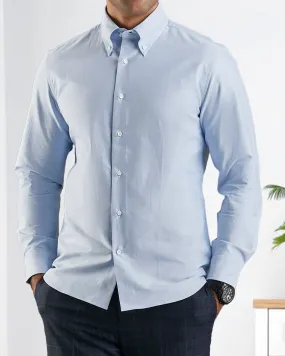 Sky Blue Oxford Shirt Simple Elegance