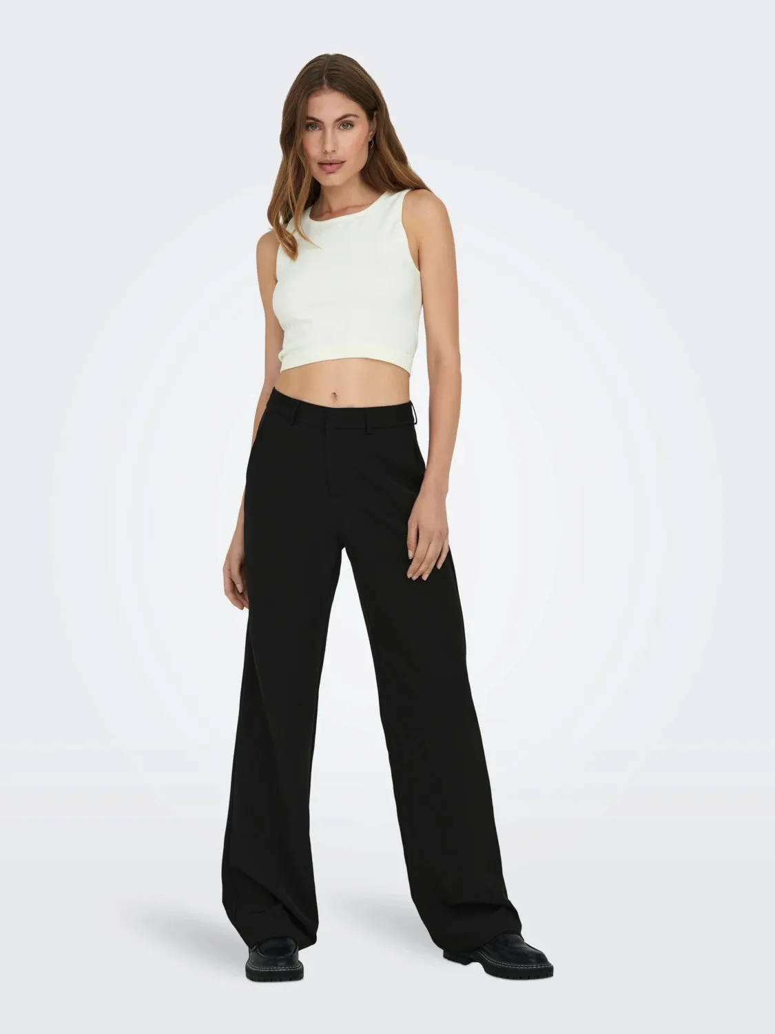 Berry Wide Leg Pants All Round Fit Basic Fashion