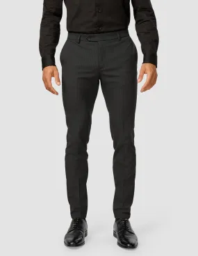 Essential Suit Pants Slim Asphalt Pinstripe Comfort Flex