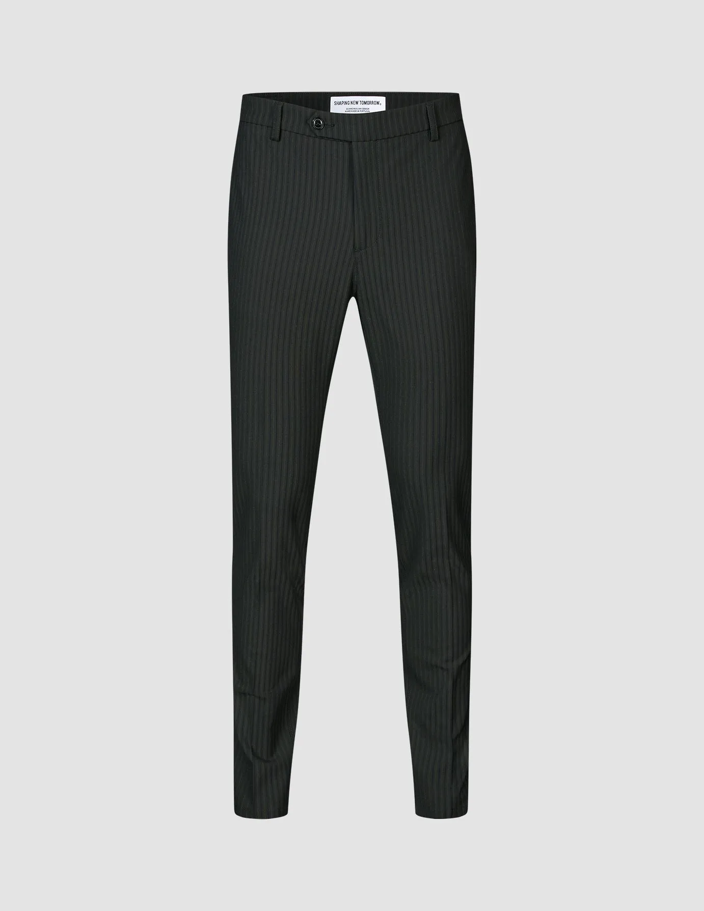Essential Suit Pants Slim Asphalt Pinstripe Active Appeal Perfectly Relaxed