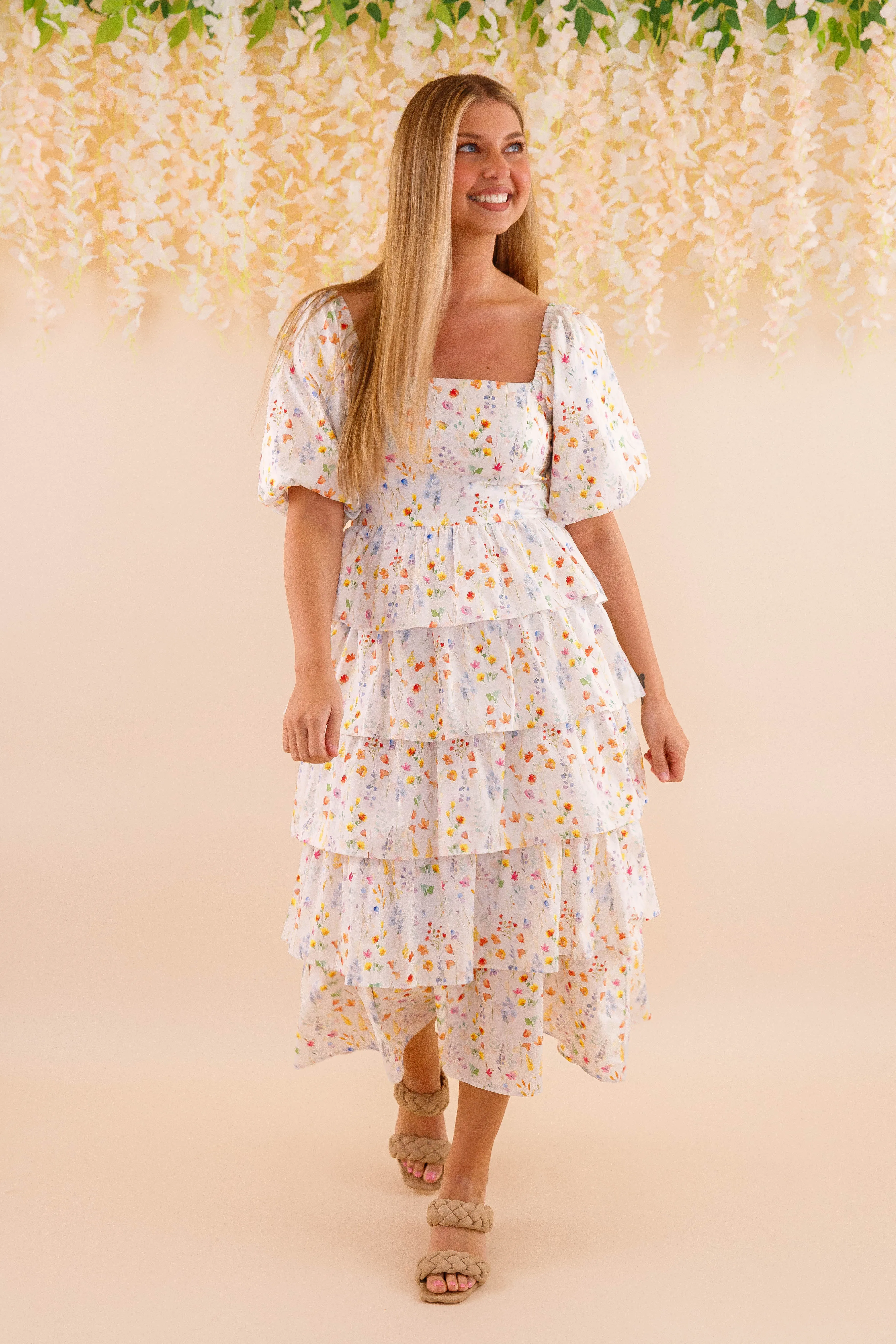 Sheer Light ContrastStitching For Good Measure Maxi Dress