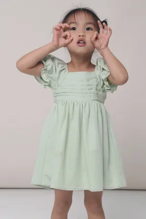 CNY MINI Glennis Ruche Dress Apple Mint All Time