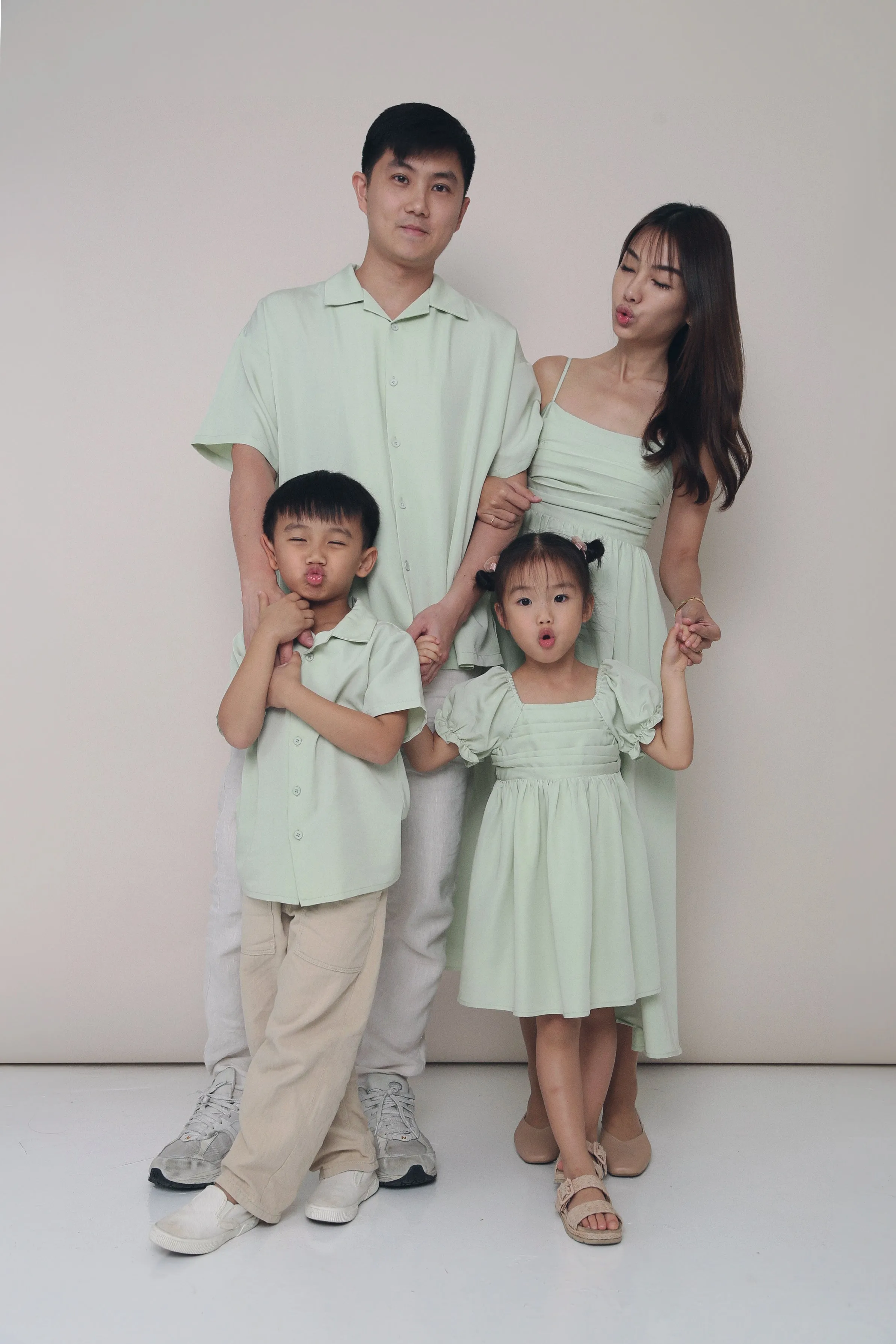 CNY MINI Glennis Ruche Dress Apple Mint Breezy Comfort Lightweight Piece