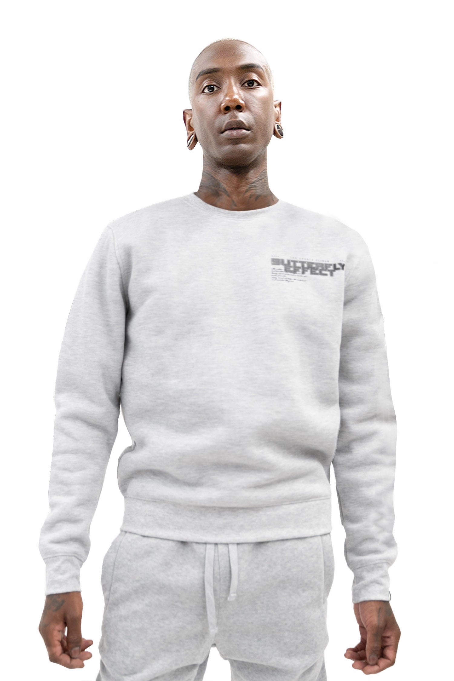 Men's Butterfly Effect Long Sleeve Graphic Crewneck Sweatshirt Noise Free Zippers