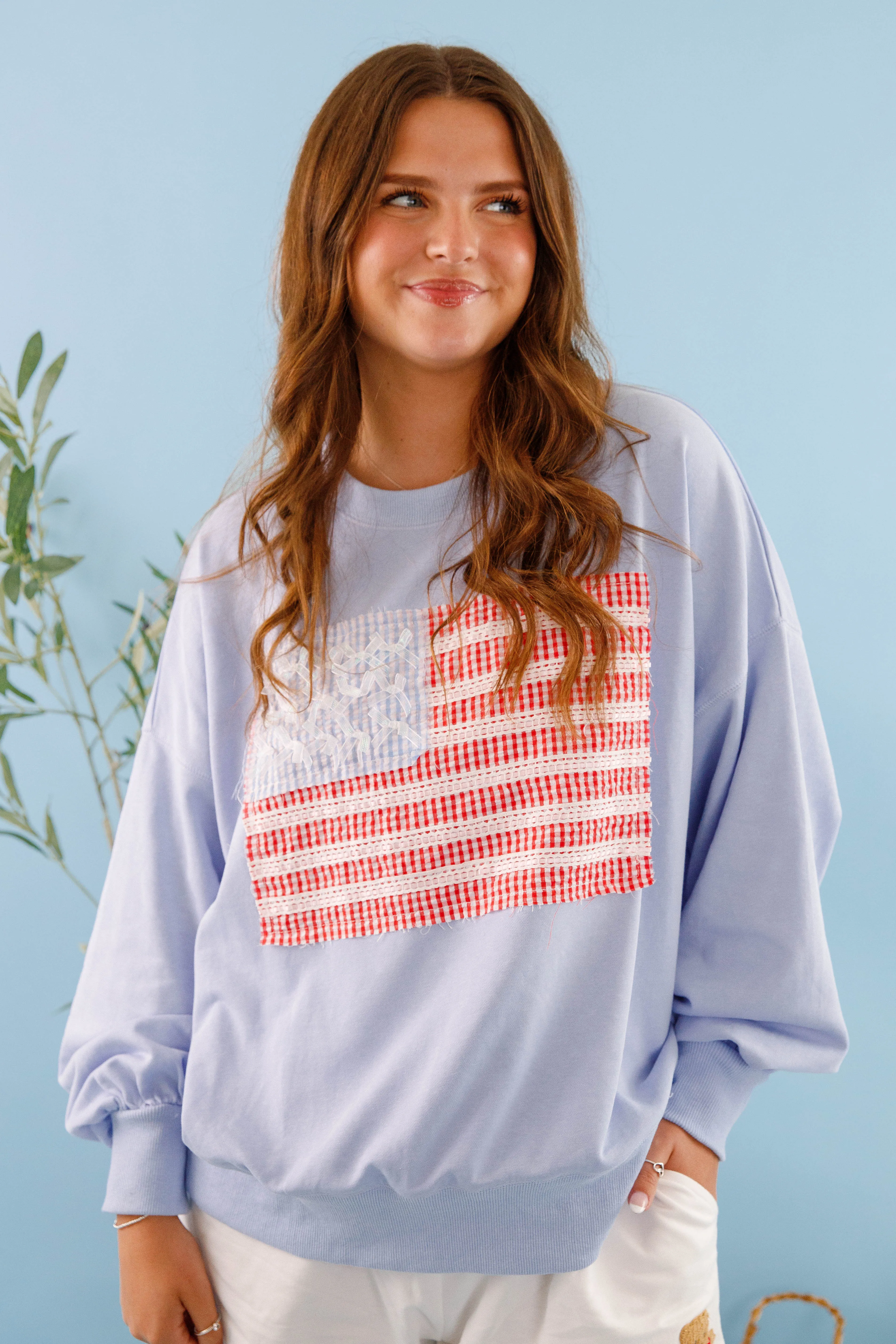 America's Sweetheart Pullover-Blue Moisture Wicking Technology Performance Comfort Fit