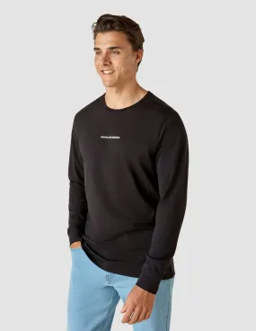 Low Profile Silhouette Supima Autograph Long-Sleeved T-Shirt Black