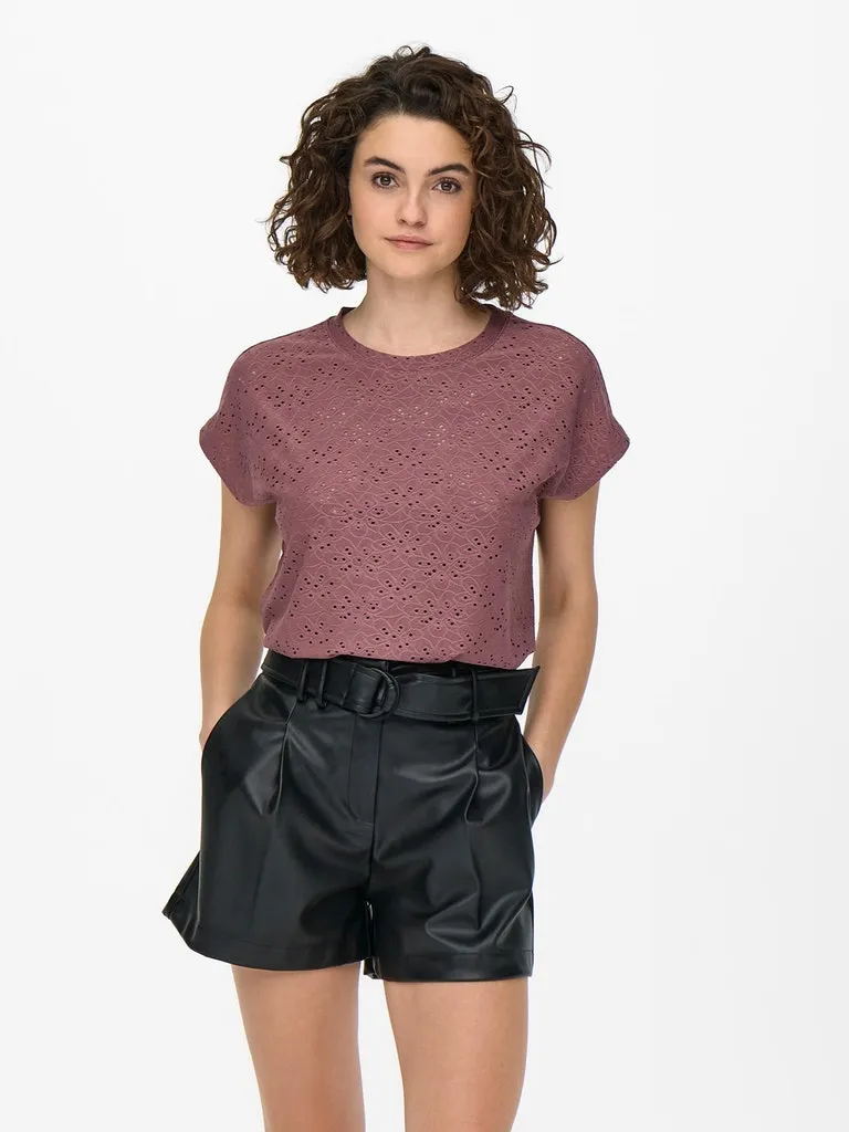 Smilla Short Sleeve Eyelet Top ErgonomicSleeves