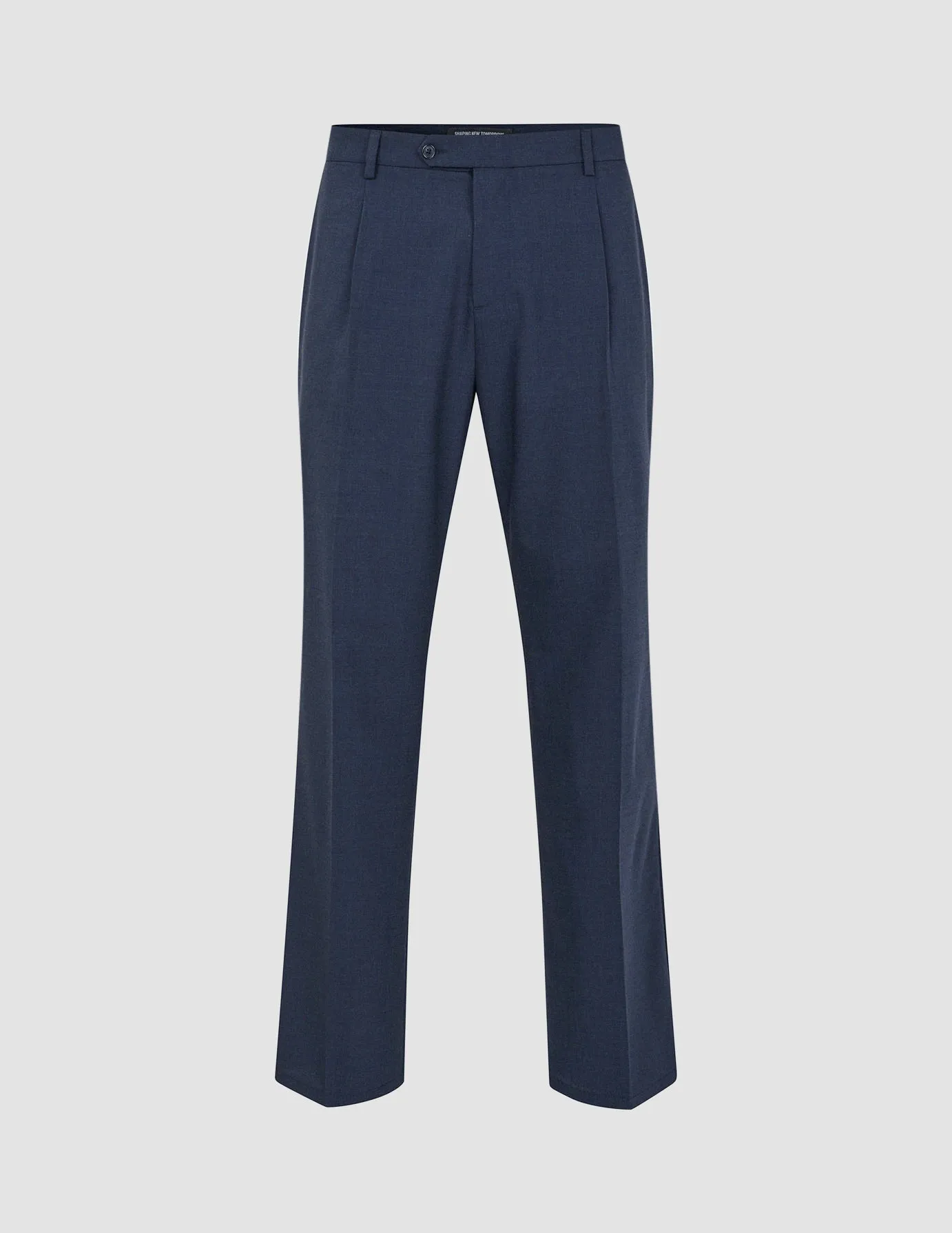 FrictionResistantEdging Tech Wool Suit Pants Relaxed Fit Navy