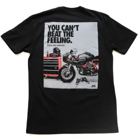 CAN'T BEAT THE FEELING SHORT SLEEVE - BLACK Slim Style athletic style