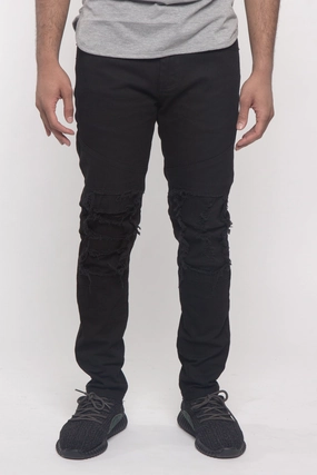 Durable Fit Active Flex Distressed Colored Moto Jeans