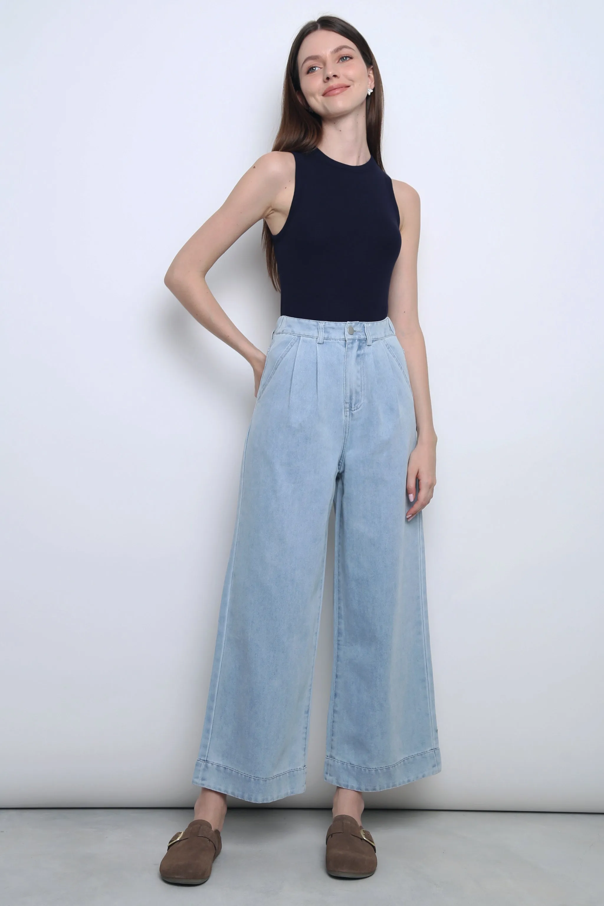 Summer Wardrobe RibbedHemline Snoozie Padded Tank Twilight Navy (Backorder)