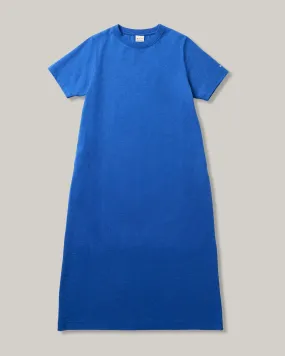 Trend Texture Luxe Look SNOW PEAK RECYCLED COTTON HEAVY DRESS - BLUE