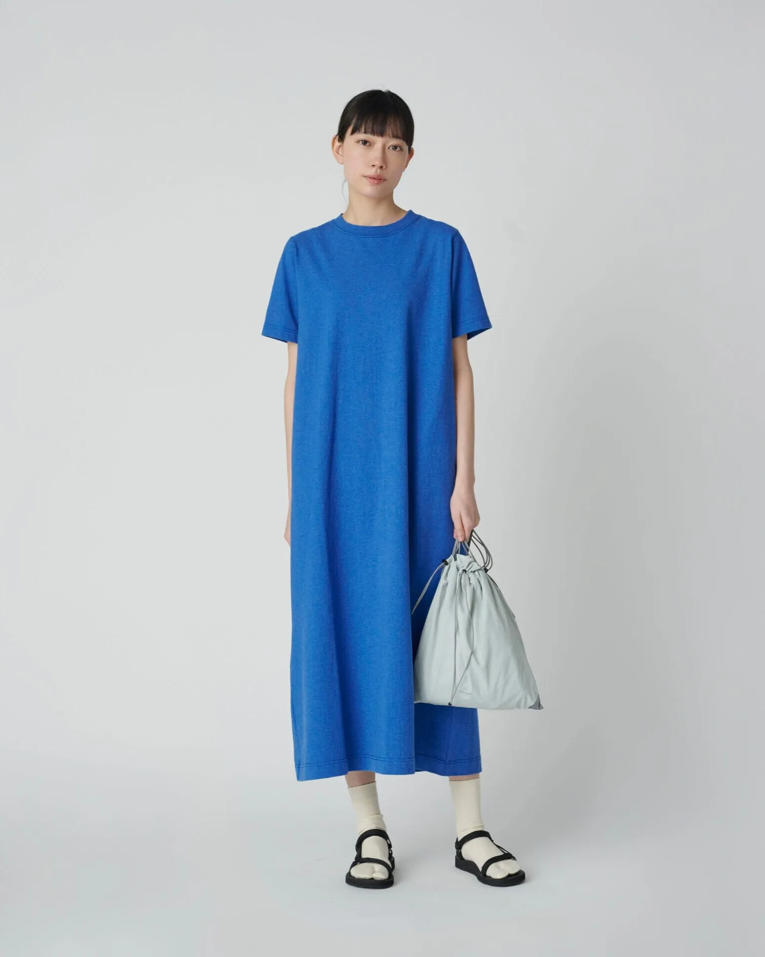 Zip Ease SNOW PEAK RECYCLED COTTON HEAVY DRESS - BLUE