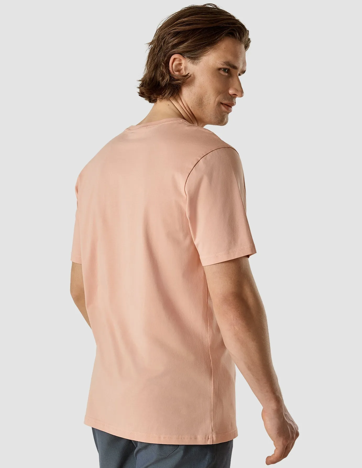 Supima T-shirt Coral Minimal Comfort Elastic waist