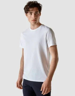 Supima T-shirt White Sport Layer Fit Ruffled edges
